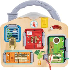 Atīstošais dēlis Hape Lock & Learn, daudzkrāsaina