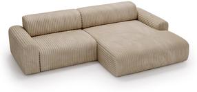 Kampinė sofa Polak Meble Passion, smėlio sp., dešininė, 285 x 178 cm x 70 cm