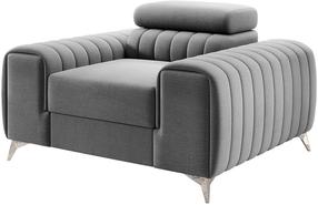 Krėslas Laurence Nube 4, pilka sp./šviesiai pilka sp., 97 cm x 125 cm x 105 cm