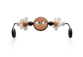 Žaislas gultukui BabyBjorn Wooden Toy Googly eyes, įvairių spalvų