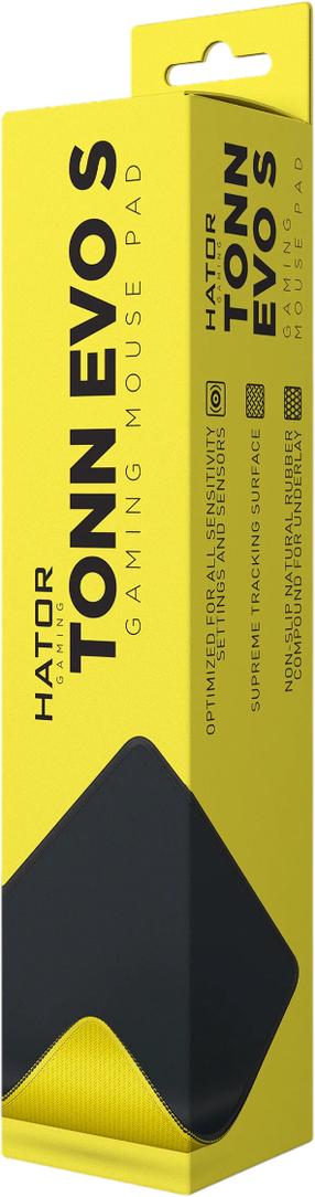 Коврик для мыши HATOR Tonn EVO S, 29 см x 24 см x 0.2 см, черный цв.