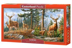 Dėlionė Castorland Karališkoji elnių šeima 4000 el. C-400317, 68 cm x 138 cm, 4000 vnt.