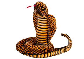 Pliušinis žaislas gyvatė King Cobra, ruda sp., 100 cm