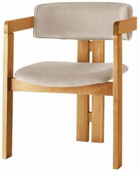 Valgomojo kėdė Kalune Design CO-034 974NMB1759, ąžuolo sp./smėlio sp., 49 cm x 58 cm x 76 cm