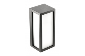 Āra sienas lampa GTV Vasti, 12W, E27, IP54, grafīta krās., 10 cm x 25.2 cm