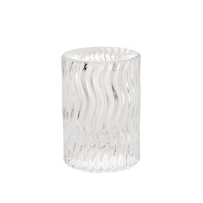 Žvakidė Home4you Gelsa Round, stiklas, Ø 5 cm, 7 cm, skaidri sp.