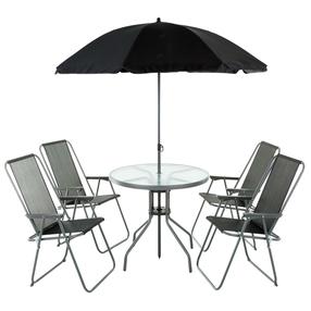 Lauko baldų komplektas Patio Madura, pilka sp./antracito sp., 4 vietų