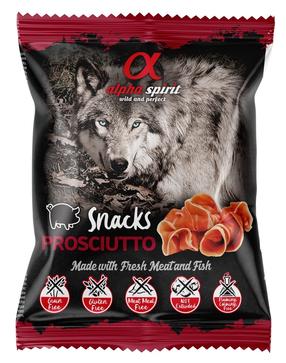 Gardums suņiem Alpha Spirit Prosciutto Snacks, cūkgaļa, 0.05 kg