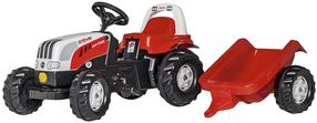 Minamas traktorius Rolly Toys Kid Steyr, balta sp./raudona sp.