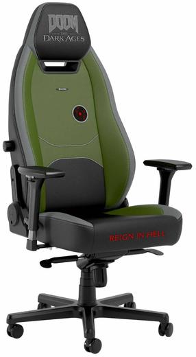 Mänguri tool Noblechairs Legend DOOM The Dark Ages Edition, 48 x 52 x 132 - 142 cm, must v./roheline v.