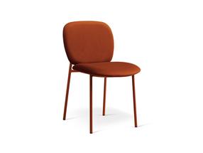 Kėdžių rinkinys Cosmopolitan Design Caroline Velvet, matinė, raudona sp./oranžinė sp., 61 cm x 49 cm x 79 cm, 2 vnt.