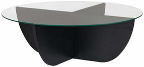 Kavos staliukas Nordure Liya, juoda sp., 90 cm x 90 cm x 30 cm