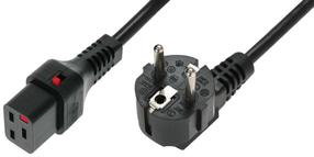Kabelis Assmann Schuko/IEC IEC C19, Schuko, 2 m, melna krās.