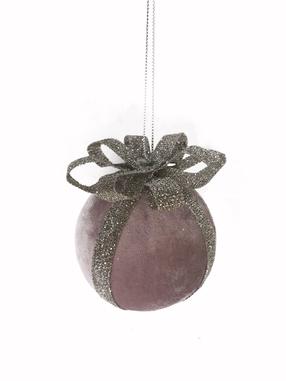 Eglutės žaisliukas Christmas Touch B60-X10506-P2, rožinė sp., 9 cm, poliesteris/putų polietilenas