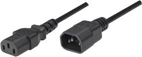 Laidas Manhattan Extension Power C14 To C13 352673 IEC 320 C13, IEC 320 C14, 1 m