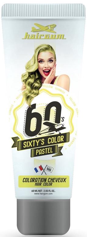 Matu krāsa HairGum Sixty's, yellow sunrise krās., 60 ml