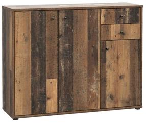 Komoda Forte Tempra 2 T2KK40-H51, tamsiai ruda sp., 85.5 cm x 108.8 cm x 34.8 cm
