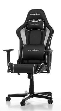 Spēļu krēsls DXRacer Prince P08-NG, 48 x 55 x 124 - 133 cm, melna krās./pelēka krās.