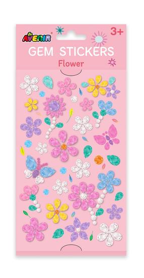 Наклейка Avenir Flower, синий цв./розовый цв./фиолетовый цв.