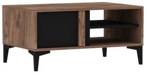 Kavos staliukas Kalune Design Sonay, antracito sp./pušies sp, 90 cm x 60 cm x 45 cm