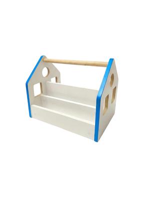 Bērnu grāmatu plaukts Kalune Design Caddy, zila krās./balta krās., 50 cm x 32 cm x 40 cm