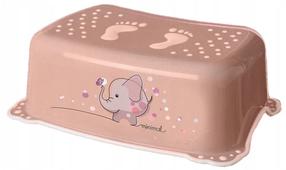 Pakyla - laiptelis Maltex Elephant, rožinė sp., 15 cm x 39 cm x 28 cm