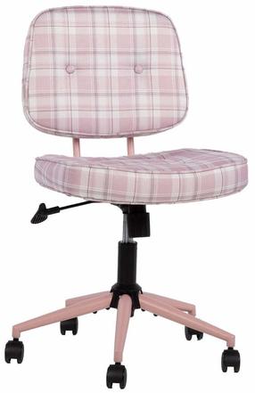 Darbo kėdė Home4you Cedric 40941, 63 x 47 x 84 - 94 cm, rožinė sp.