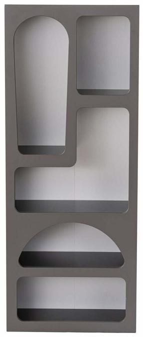 Grāmatu plaukts Kalune Design Venus 125GLN1223, antracīta krās., 150 cm x 60 cm x 32 cm