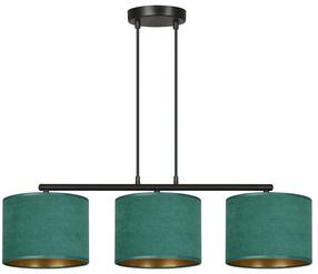 Lampa karināms Emibig Hilde 3 1051/3, E27, 3 x 15 W, zaļa krās. / melna krās., 18 x 16 cm