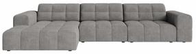 Kampinė sofa Cosmopolitan Design Chicago Eden 18, šviesiai pilka sp., kairinė, 167 x 294 cm x 78 cm