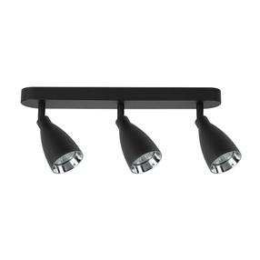 Lampa griesti Light Prestige Campana, GU10, 3 x 8 W, melna krās. / melna krās.