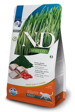 Sausas kačių maistas Farmina N&D Spirulina Herring, Spirulina and Wolfberry, silkė, 1.5 kg