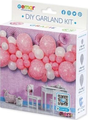 Balionų rinkinys apvalus GoDan DIY, rožinė sp., 65 vnt.