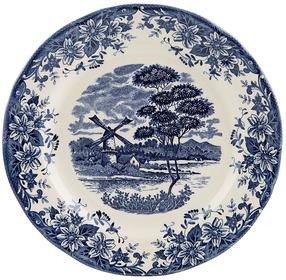 Lėkštė pietų Claytan Windmill, Ø 26 cm, mėlyna/smėlio