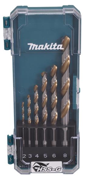 Metalo grąžtų rinkinys Makita D-77241, metalas/plienui, hss-g, cilindrinis, 2 - 8 mm x 11.7 cm