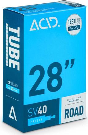 Velosipēdu riepu kamera ACID Road TUBE212, gumija, melna krās., 28"
