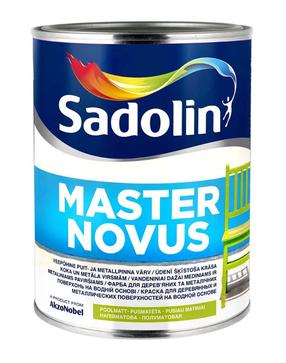 Emaliniai dažai, mediniams ir metaliniams paviršiams Sadolin Master Novus 15, pusiau matinis, 0.93 l, be spalvos