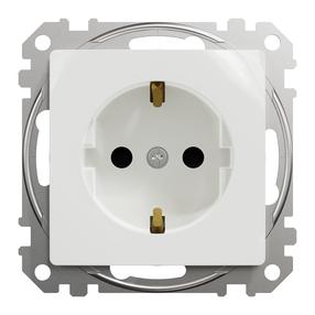 Pistikupesa Schneider Electric Sedna Design SDD111022, maandusega, valge v.