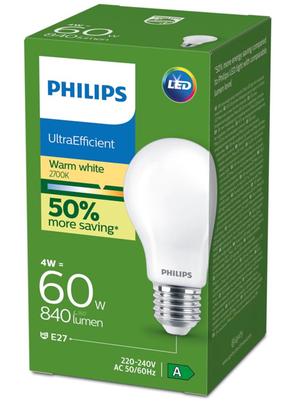 Lemputė Philips LED, A60, 2700 °K, E27, 4 W, 840 lm