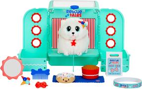 Плюшевая игрушка Little Tikes Rescue Tales Groom'n Go Pet Backpack, белый цв., 39 см