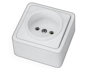 Kištukinis lizdas Vilma SL+250 RP16-001V, be įžeminimo, balta