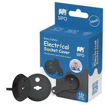 Apsauga elektros lizdui Sipo SBS-C10B, juoda sp., 12 vnt.