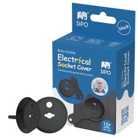 Apsauga elektros lizdui Sipo SBS-C10B, juoda sp., 12 vnt.
