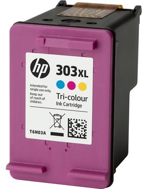 Tindiprinteri kassett HP 303XL/T6N03AE, kollane v./sinine v./fuksia (magenta) v.