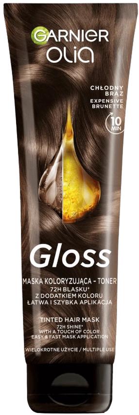 Tonējoša maska Garnier Olia Gloss, expensive brunette/cool brown krās., 150 ml