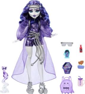 Lelle ar aksesuāriem Mattel Monster High Spectra Vondergeist HXH77, 30 cm, sudraba krās.