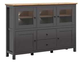 Komoda Hesen, pilka sp., 126 cm x 186 cm x 44 cm