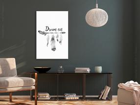 Reprodukcija Artgeist Boho Feathers - English Text On White Background, m-a-0896-b-a, 40 cm x 60 cm