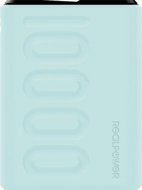Nešiojamas įkroviklis (Power bank) Realpower, 10000 mAh, 18 W, žydra sp.