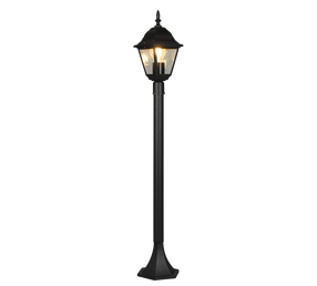 Pastatomas lauko šviestuvas Trio Livenza, 60W, E27, IP44, juoda sp., 17 cm x 100 cm